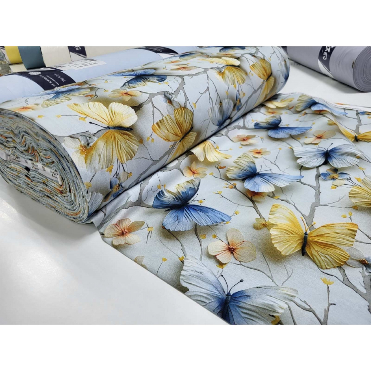 Бавовняна білизна постільна cotton 5D Акварельні Метелики
